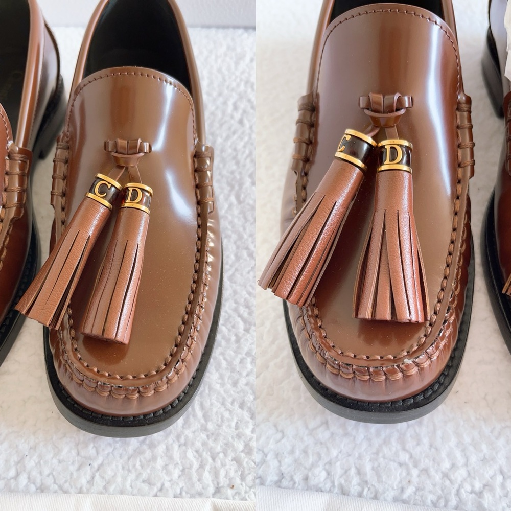 Authentic Dior Women's D-Academy Leather Loafers - Picture 3 of 16